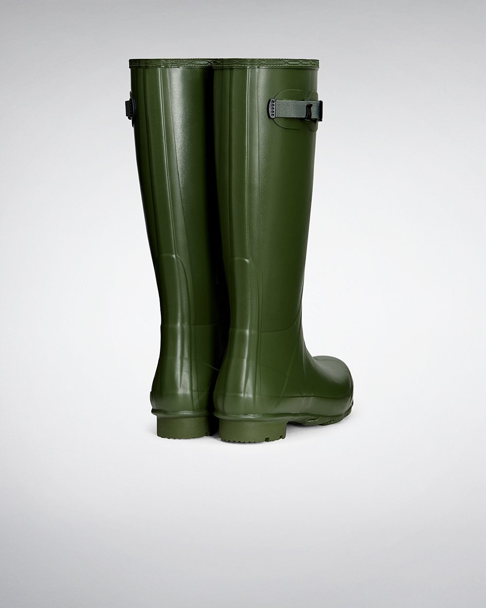 Bottes Hautes de Pluie Hunter Norris Field Homme Vert MGXELYK-75